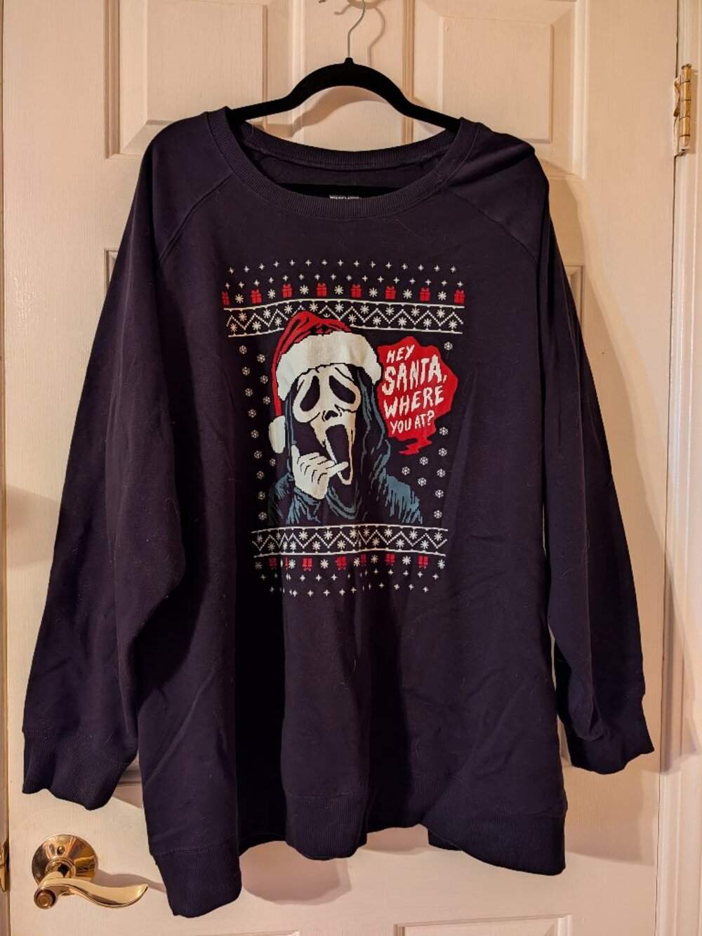 Torrid Ghost Face "Hey Santa, Where You At" Sweatshirt ~ 3/3X/22-24